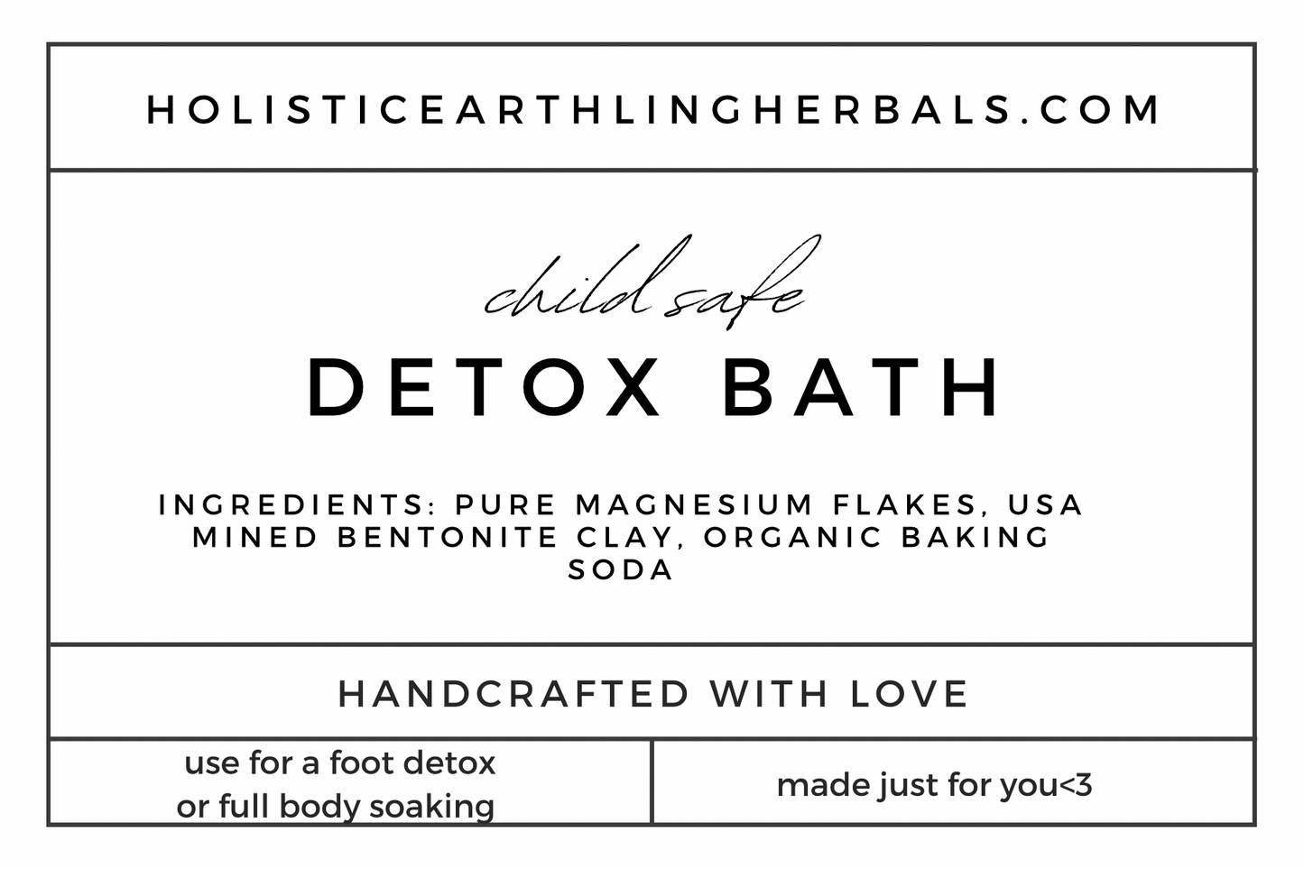 detox bath ~ baby/child safe