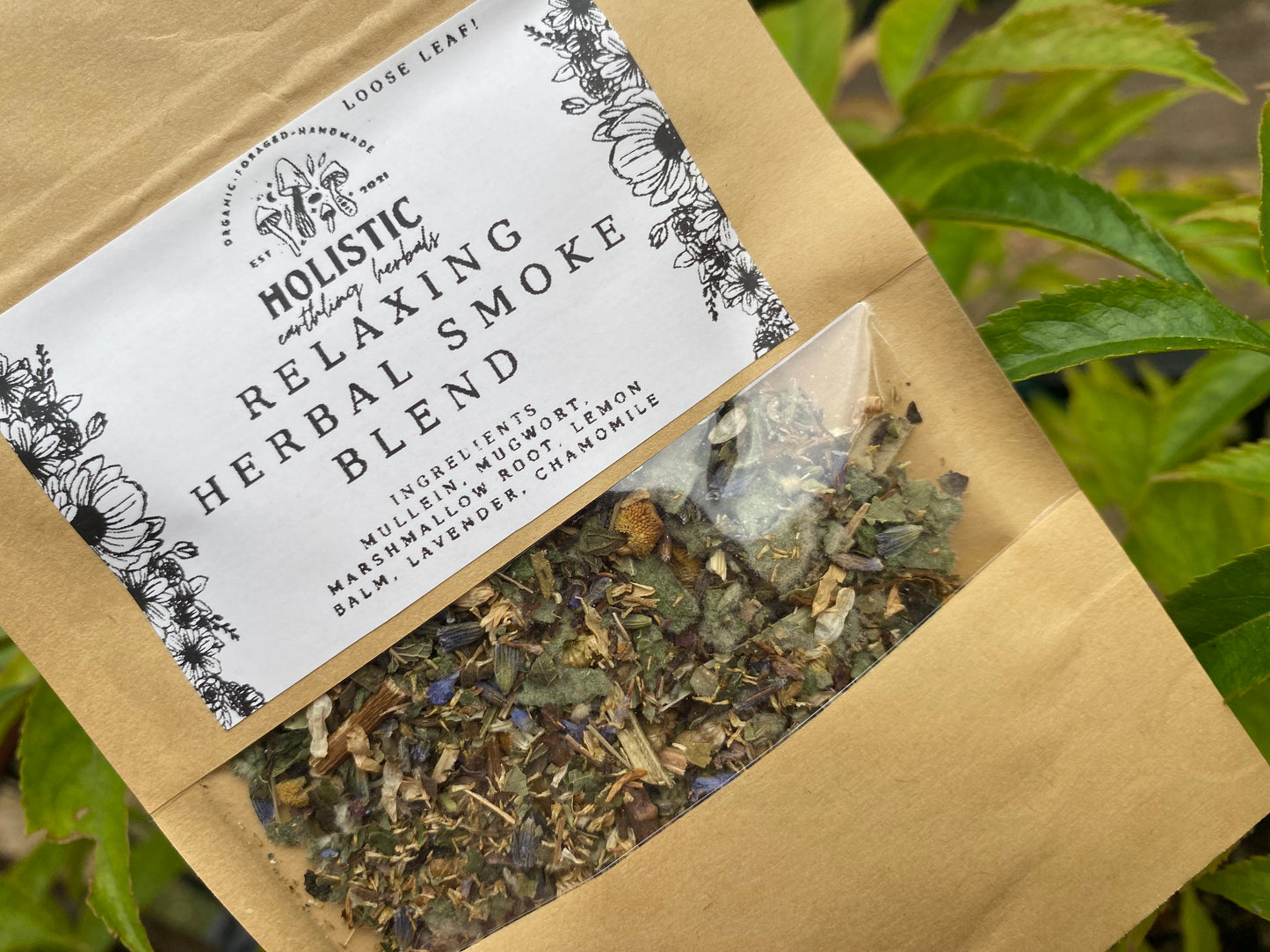 relaxing herbal smoking blend