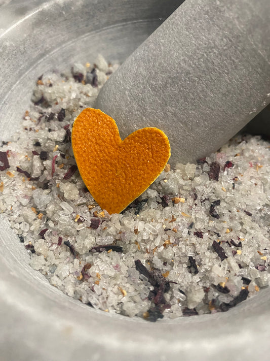 orange hibiscus bath mix